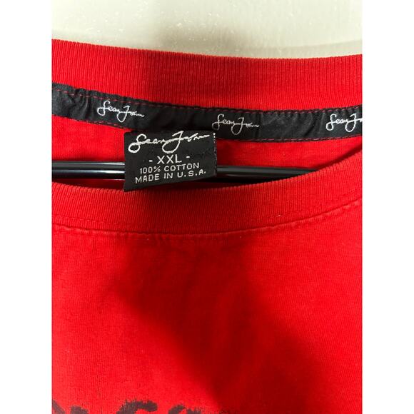 Men’s XXL 2XL Vtg Sean John Collection Red and Black Graphic Tee Logo T-Shirt - Picture 2 of 3